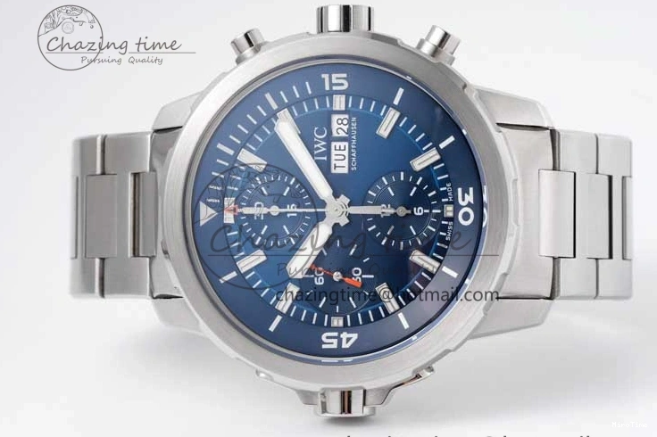 MIROTIME 0427 Aquatimer Chrono SS V6SF 1:1 Best Edition Blue Dial on SS Bracelet A Modern 7032